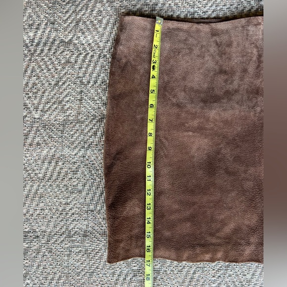 Blank NYC Brown Suede Leather Zip Front Moto Skirt Womens Size 31 Western Boho‎ - Picture 3 of 6